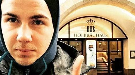 Gewohnt stylish ist Mario Götze durch die Stadt geschlendert.