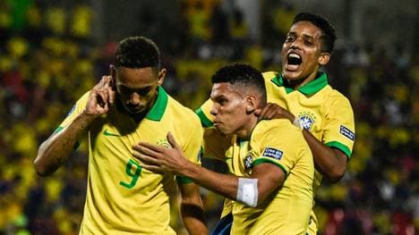 Matheus Cunha (l.) wurde beim Olympia-Qualiturnier Torschützenkönig
