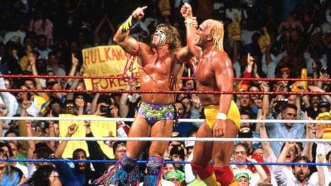 Bei WrestleMania VIII kehrte der Ultimate Warrior (l.) zurück zu WWE
