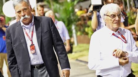 Chase Carey (l.) löst Bernie Ecclestone ab