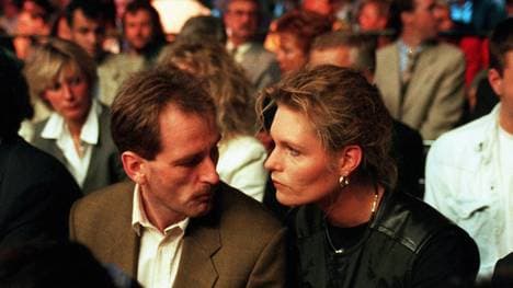 Katrin Krabbe (r.) und Lutz Zimmermann waren seit 1994 verheiratet