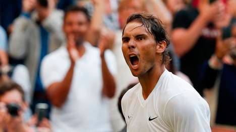 Rafael Nadal schreit seinen Jubel nach dem Sieg über Nick Kyrgios heraus