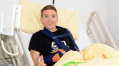 Luca Grünwald darf trotz seiner Schulterverletzung morgen starten