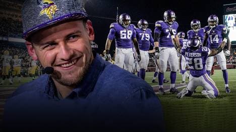 Vikings-Star Adrian Peterson (r.) inspirierte den Stuttgarter Moirtz Böhringer zum Football-Spielen