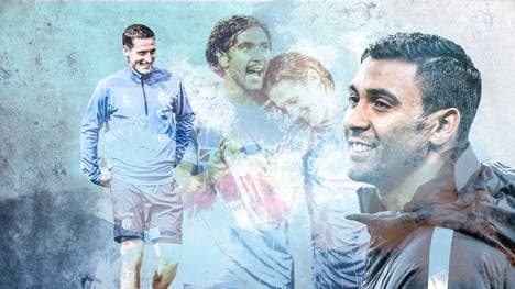 Marvin Compper (r.) spielte drei Jahre mit Sebastian Rudy zusammen bei der TSG Hoffenheim (M.)