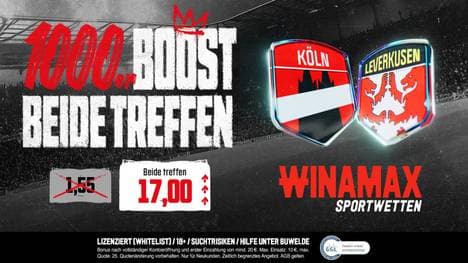 Winamax Quotenboost: 17,00 Quote für Koln vs Leverkusen am 25.05.