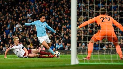 Leroy Sane trifft beim Sieg von Manchester City gegen den FC Burnley
