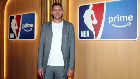 Nowitzki in den neuen Amazon-Studios in Los Angeles