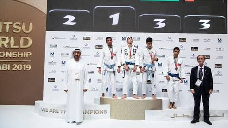 Alon Leviev (Mitte) gewann Gold bei der Jiu-Jitsu-Weltmeisterschaft