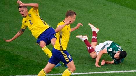 Beim Spiel Mexiko gegen Schweden ging es heiß her
