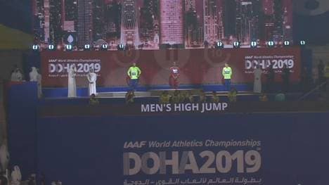 Die Siegerehrung mit Mutaz Essa Barshim als Weltmeister wurde verschoben