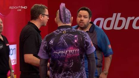 Zoff zwischen Peter Wright und Adrian Lewis bei den Championship Finals