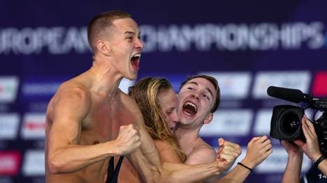 Die deutsche Mixed-Staffel hat bei der EM völlig überraschend Gold geholt
