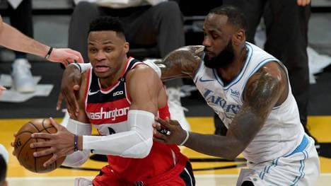 Spielen Russell Westbrook (l.) und LeBron James in Zukunft gemeinsam für die Lakers?