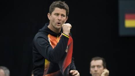 Bundestrainer Michael Kohlmann feuert sein Team an