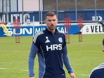 Edin Džeko wechselt zum FC Schalke 04. Zahlreiche königsblaue Fans lockt das ans Trainingsgelände der Knappen. Was dann für den Bosnier folgt ist ein Marathon aus Individualtraining, scherzhafte Haue von der Mannschaft - und Autogramme bis zum Abwinken. 