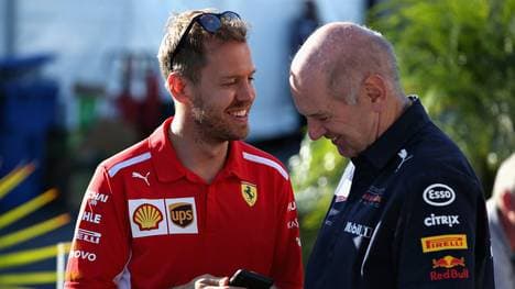 Adrian Newey (r.) und Sebastian Vettel feierten einst bei Red Bull gemeinsam große Erfolge