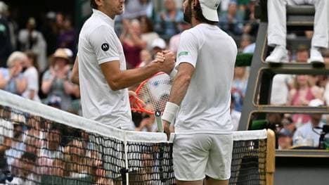 Jordan Thompson (r.) gab gegen Taylor Fritz auf
