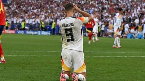 Niclas Füllkrug verlor mit der DFB-Auswahl 1:2 gegen Spanien nach Verlängerung