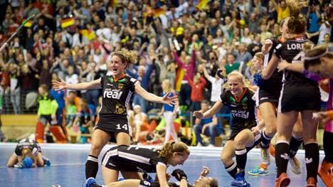Bei der Hallenhockey-WM 2018 in Berlin sicherten sich die deutschen Damen den Titel.