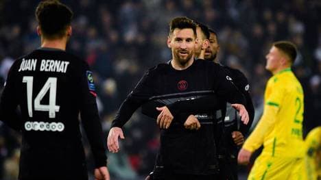 Lionel Messi gelang beim Sieg gegen den FC Nantes sein erstes Liga-Tor für Paris Saint-Germain