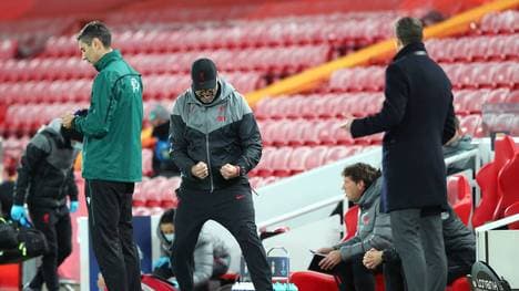 Jürgen Klopp jubelt über das 1:0 für Liverpool gegen Midtjylland