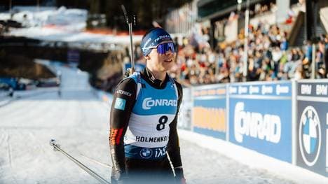 Justus Strelow gewann mit der deutschen Biathlon-Mixed-Staffel Bronze bei den Olympischen Winterspielen