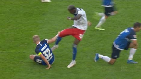 Aaron Opoku verlor gegen Darmstadt völlig die Nerven