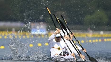 Der deutsche K4 gewann 2024 Olympia-Gold