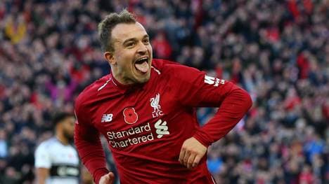 Xherdan Shaqiri traf am Wochenende gegen FC Fulham für den FC Liverpool