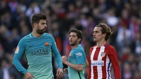 Gerard Pique und Antoine Griezmann bleiben in der spanischen Liga auch weiterhin Gegner
