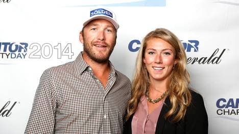 Bode Miller (l.) bei einem Medientermin mit Mikaela Shiffrin
