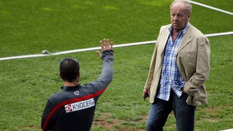 Diego Simeone und sein Vater Carlos (r.)