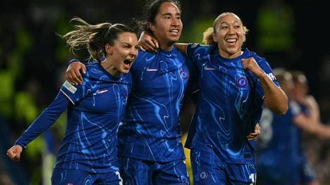 Die Chelsea-Frauen jubeln