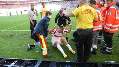 Sasa Kalajdzic zog sich wohl eine Schnittwunde zu