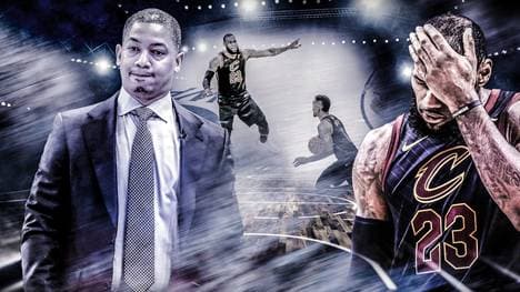 LeBron James (r.) hat nicht nur mit dem Gegner zu kämpfen