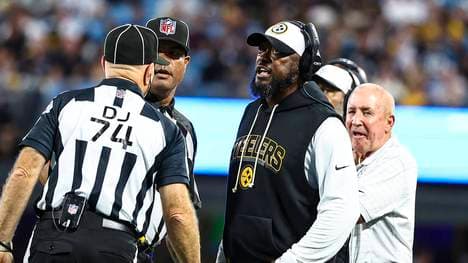Die Schiedsrichter sind in der NFL immer wieder ein Thema - nicht nur bei Steelers-Coach Mike Tomlin (r.)