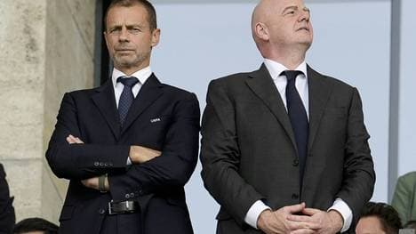 Angespanntes Verhältnis? Ceferin (l.) und Infantino 