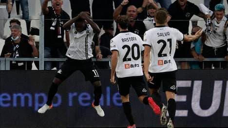 Emmanuel Gyasi imitierte den typischen Ronaldo-Jubel