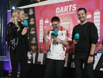 Damon Heta reagiert im SPORT1-Siegerinterview massiv erleichtert. Gegen den Schweizer Stefan Bellmont musste der Australier in den Entscheidungssatz. 