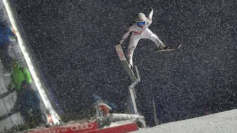 In Oberstdorf gibt es heftigen Schnefall