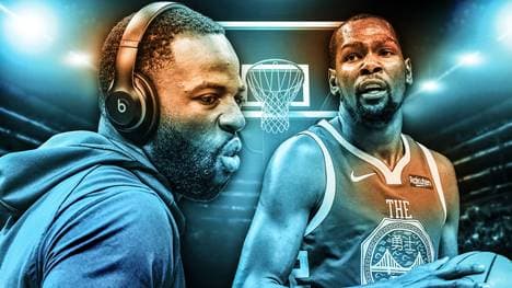 Kevin Durant (r.) und Draymond Green haben sich in der Umkleide der Golden State Warriors ein Wortgefecht geliefert