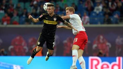 RB Leipzig v VfB Stuttgart - Bundesliga Nach nur acht Bundesliga-Spielen für den VfB Stuttgart hat Pablo Maffeo vorerst ausgedient