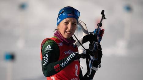 Franziska Preuß erlebte mit der deutschen Biathlon-Staffel einen schwarzen Tag