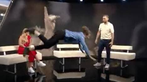 Hier fliegt Kathrin Lehmann durchs ZDF-Studio