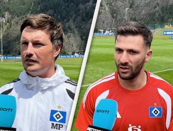 Die Fußballwelt trauert um Kevin Keegan. Am Rande des Trainingslagers konnte SPORT1 mit Trainer Merlin Polzin und Keeper Daniel Heuer Fernandes über den Tod der HSV-Ikone sprechen. 