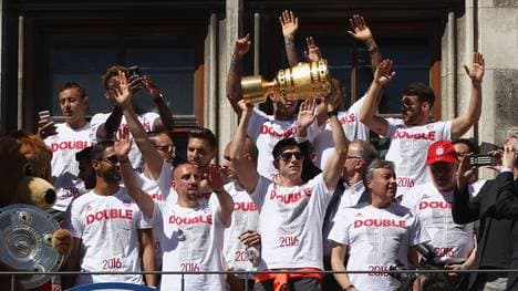 FC Bayern Muenchen Celebrates Winning The DFB Cup 2016