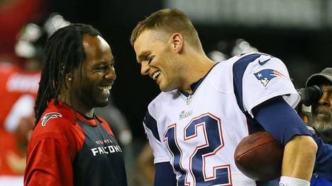 Vor seinem Engagement bei den Atlanta Falcons spielte Asante Samuel (l.) auch vier Jahre mit Tom Brady bei den Patriots