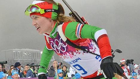 Darja Domratschewa ist zweifache Weltmeisterin im Biathlon