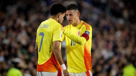 Luis Díaz und James Rodríguez im Juni im Einsatz für Kolumbien